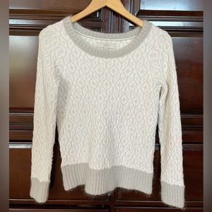 LOFT gray and cream sweater